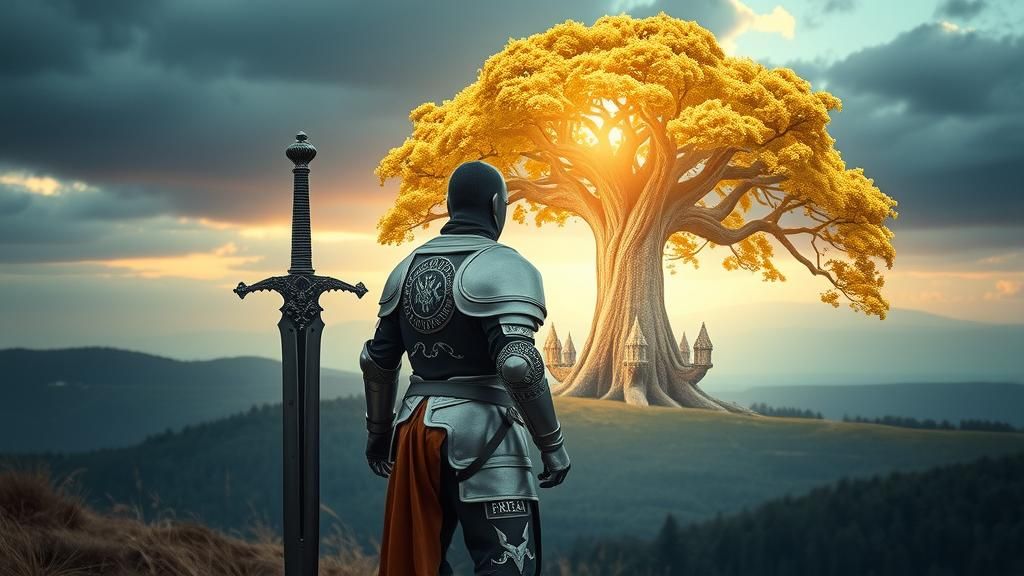 Knight with Greatsword in Golden Light