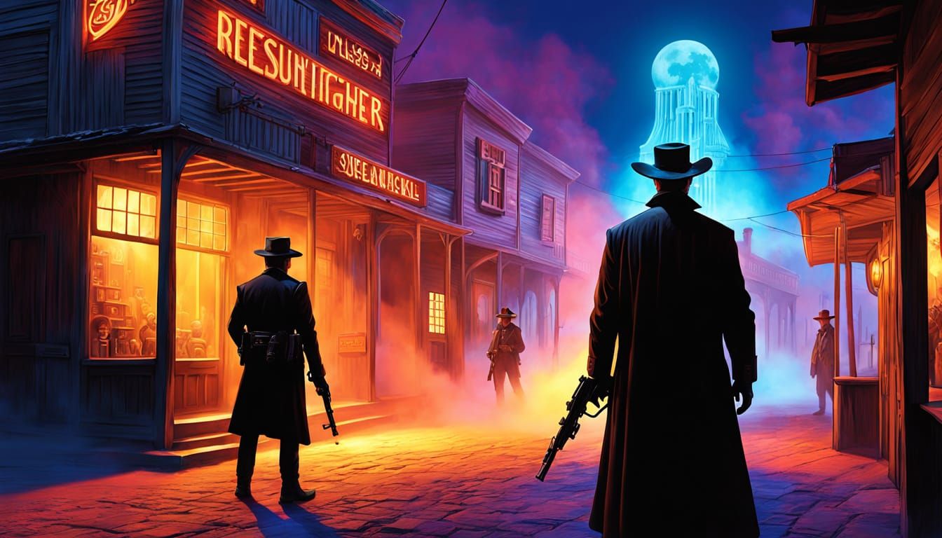 Gunfighter vs Soldier: Small Town Street in Ethereal Light