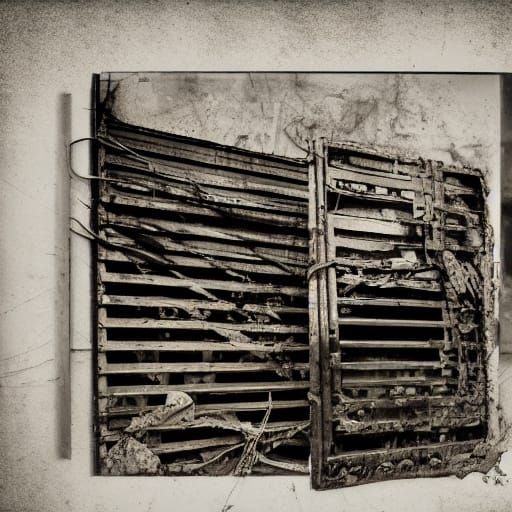 Cyberpunk Portrait in Decaying Sepia Tones