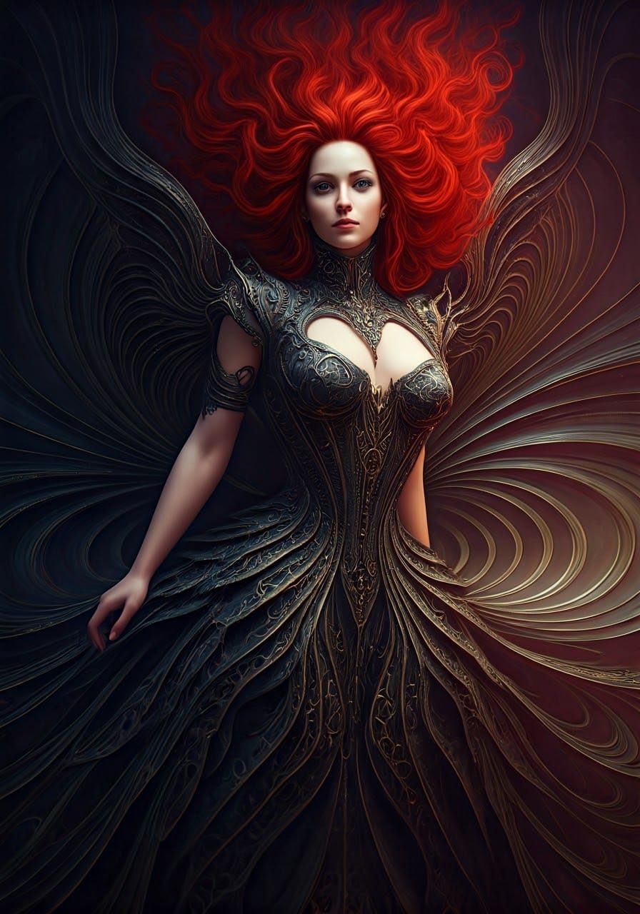 Surreal Fairy in Grotesquecore Splendor, Swirling with Spiro...