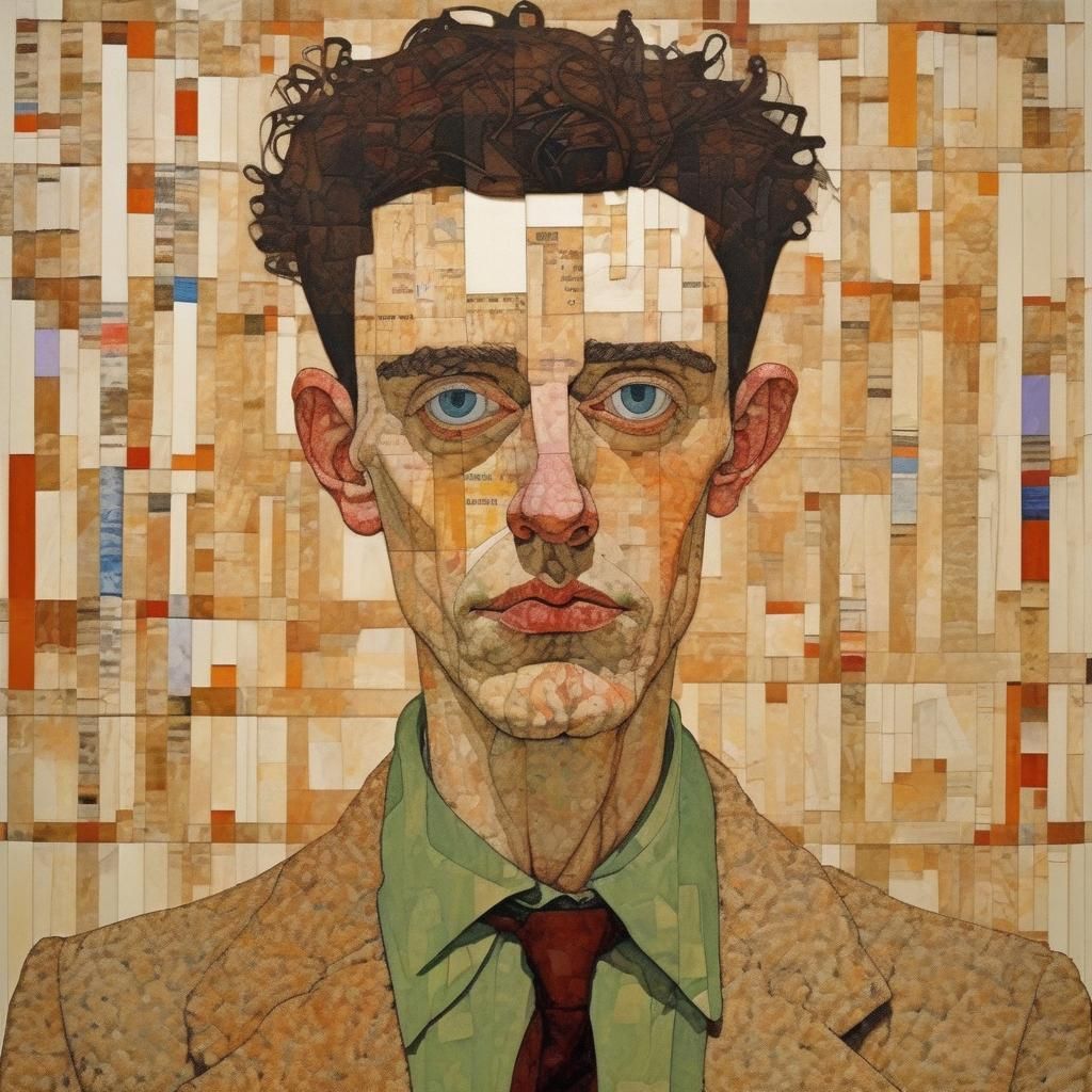 Intricate Anthropomorphic Men Collage Art