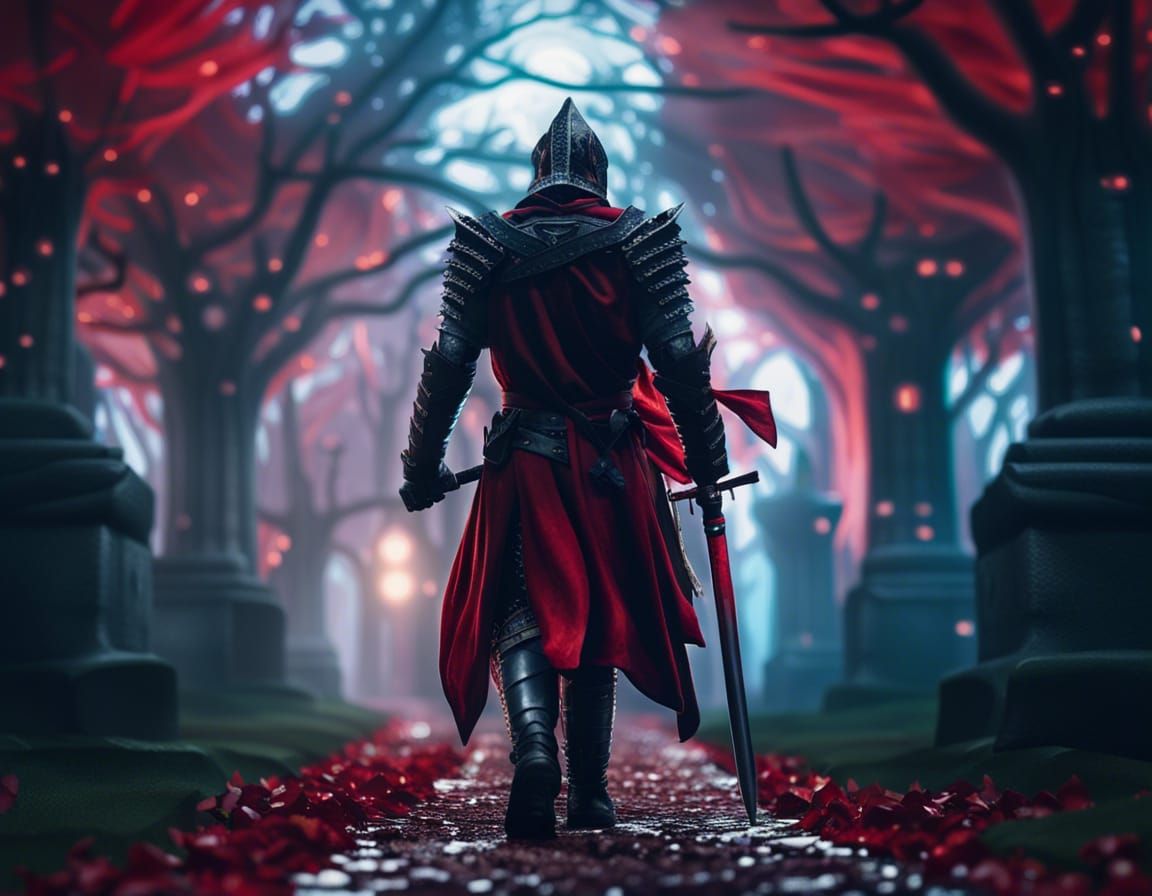 Young Knight on Fantasy Path to Oblivion