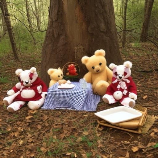 Teddy Bears' Picnic in the Woods