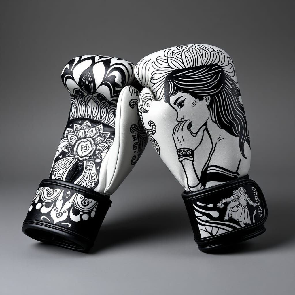 Chicano Art Boxing Gloves for Female Boxer