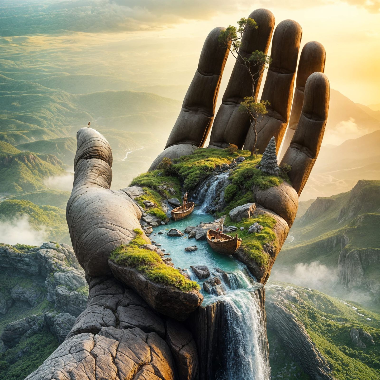 The hand of mother nature