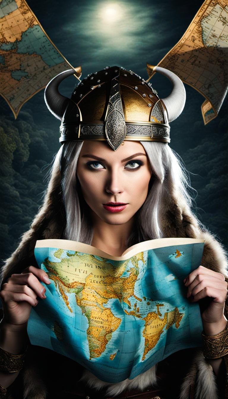 Viking Treasure Map Double Exposure in HD