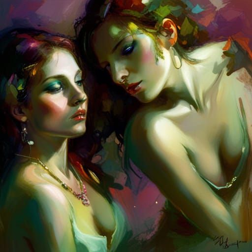 Gemini Queens: Entwined Zodiac Brides in Digital Art