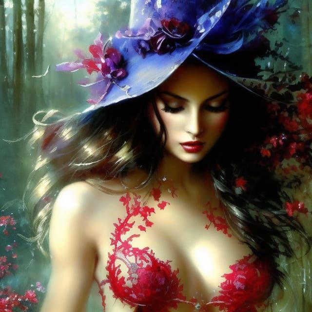 Vibrant Crystal Shop in Painterly Style