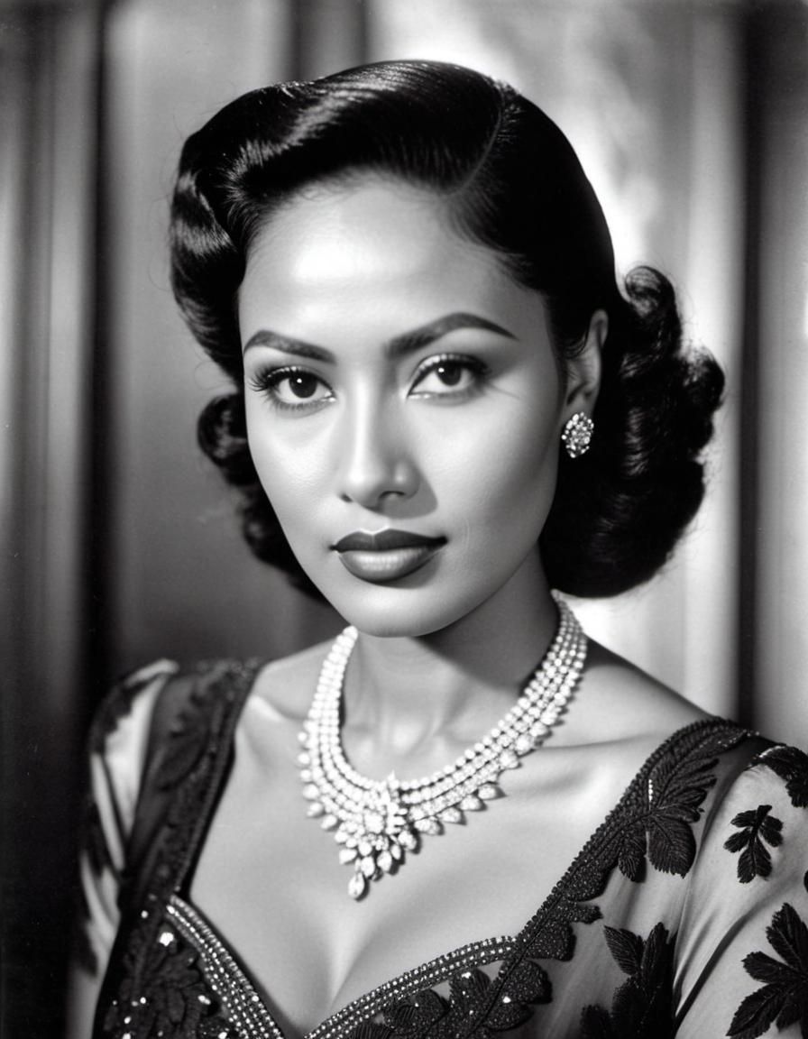 Elegant Indonesian Woman in 1940s Style Photo