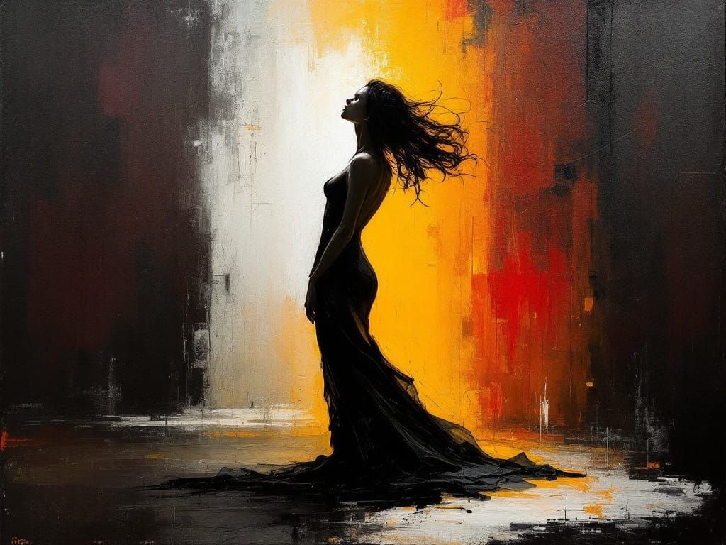 Turbulent Psyche Unfolds in Vibrant, Expressive Brushwork