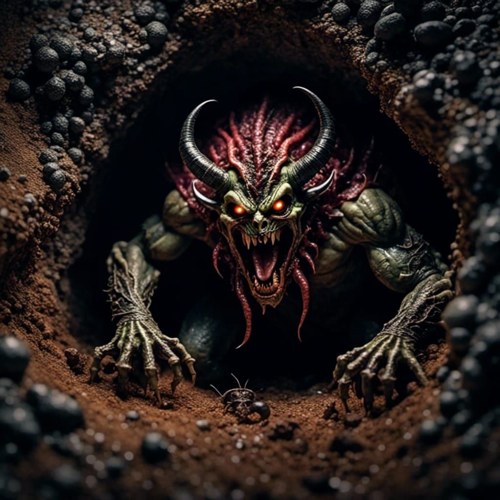 Demonic Entity Emerges from Hellscape