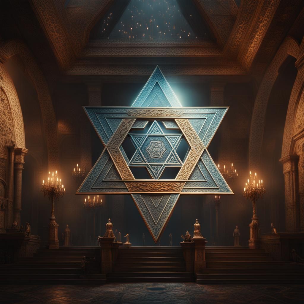 Dramatic Digital Painting of the Star of David