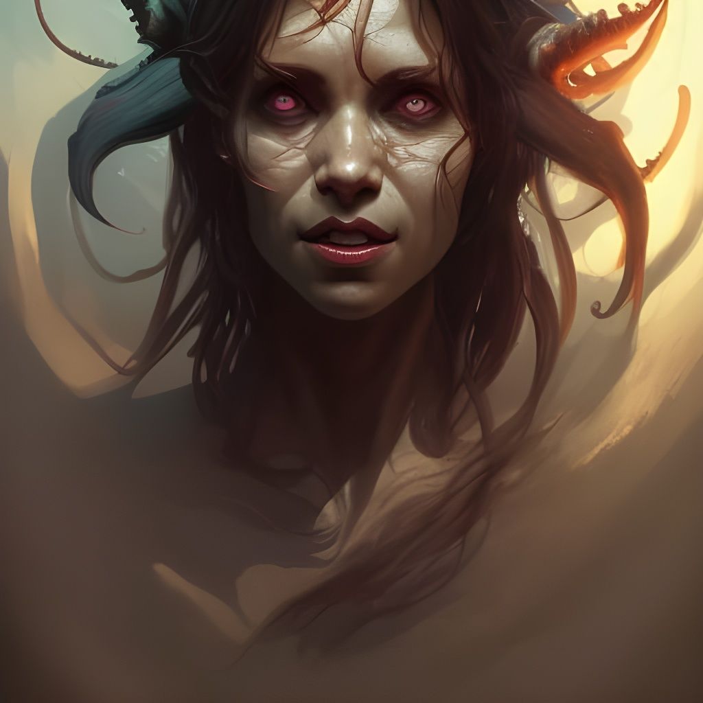 Eldritch Horror Goblin Queen Portrait in Artgerm Style