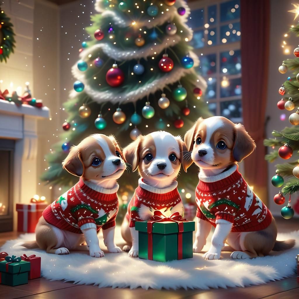 Pixar Puppies Exchange Christmas Gifts