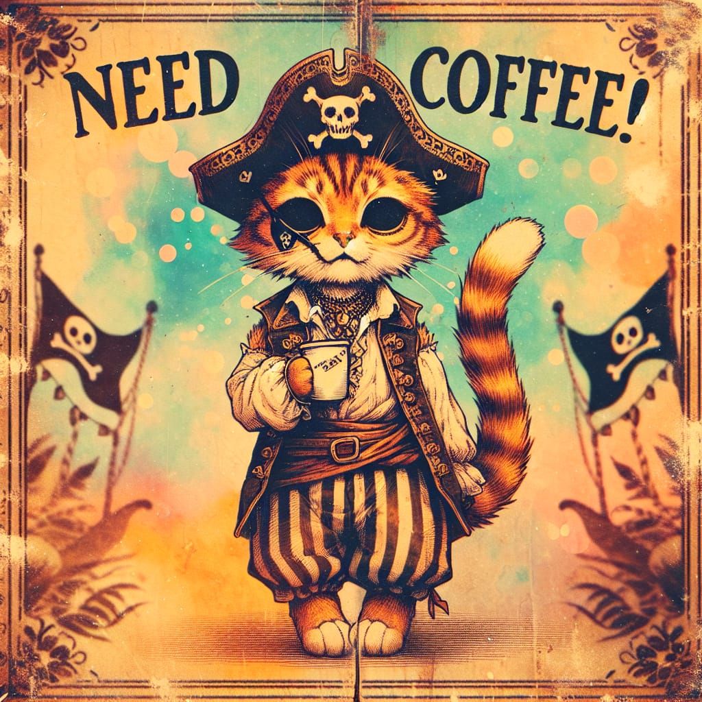 Yawny pirate. 🥱🏴‍☠️☕️