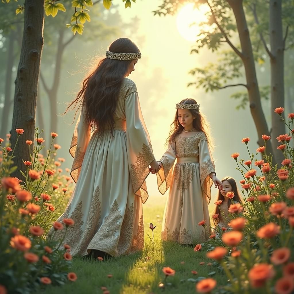 Witches Healing a Human Under Blood Moon