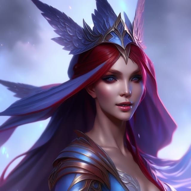 Detailed Winter Fairy Portrait in Digital Art Style