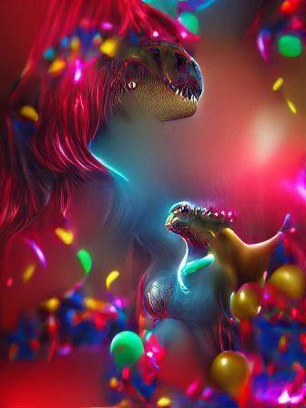Tyrannosaurus Rex Celebrates Birthday in 3D