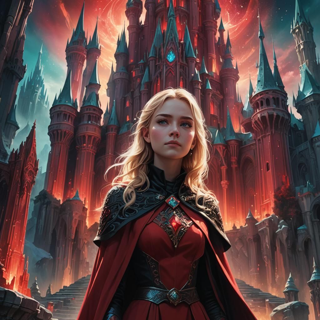 Regal Fantasy Princess in Crystal Castle