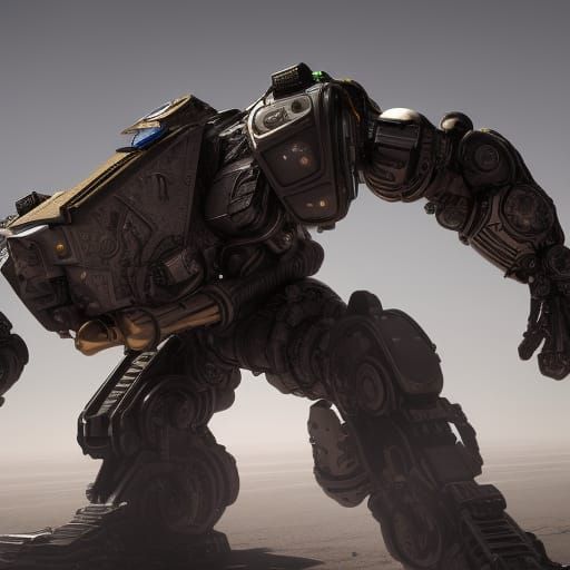 Futuristic Sci-Fi Tiger Mech in 8K