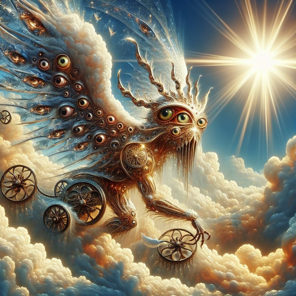 Paranoid Ophanim Angel in Divine Light