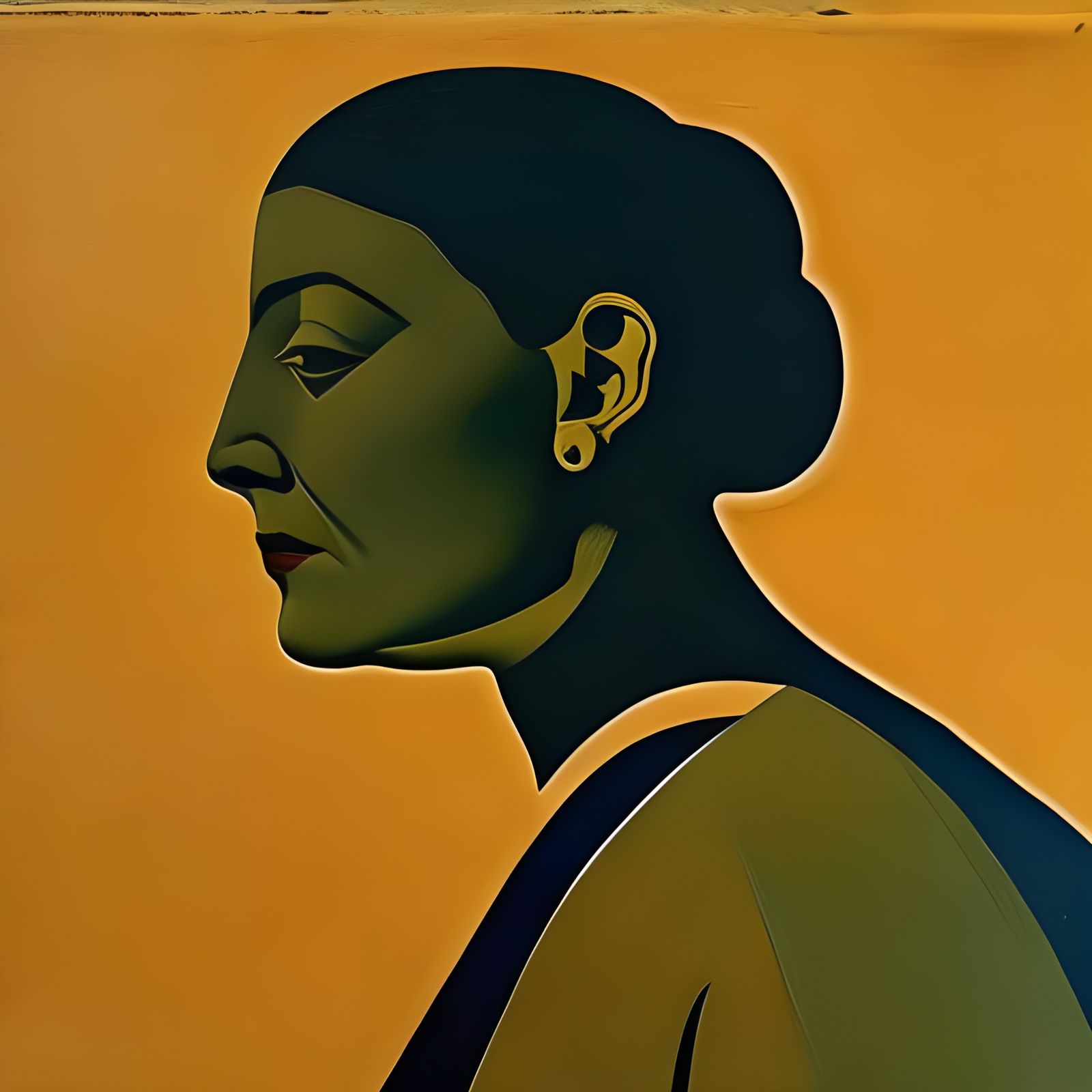 Saint Helena Portrait in Constructivist Style