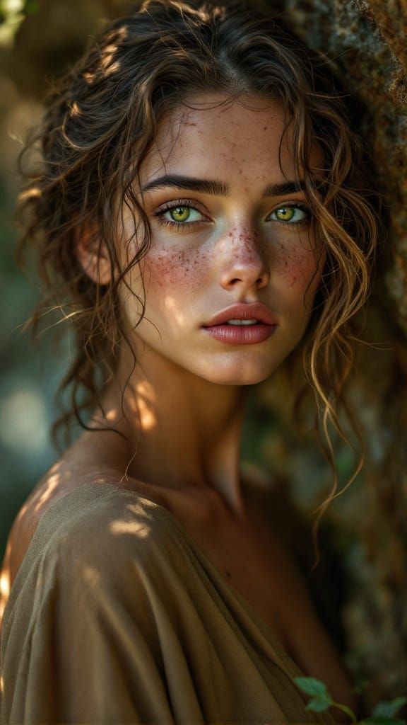 Ethereal Goddess of the Forest in Nature-Inspired Art