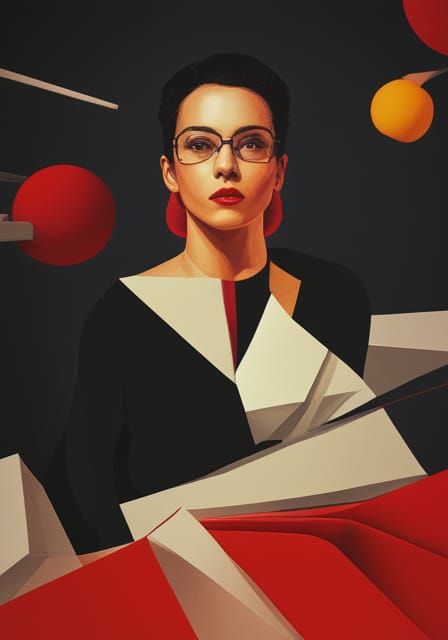 Geometric Bauhaus Pop Art Screen Print