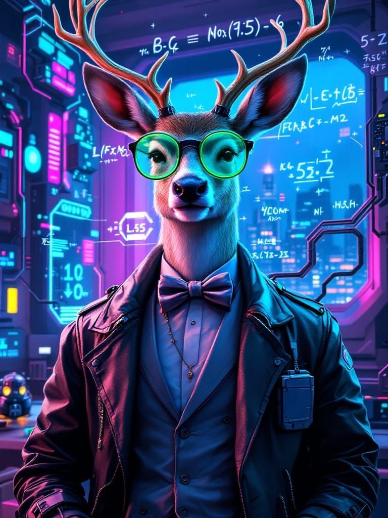 Techno Steed in Futuristic Lab