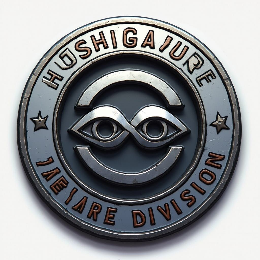 Hoshigakure Public Security Division Badge: Futuristic Desig...