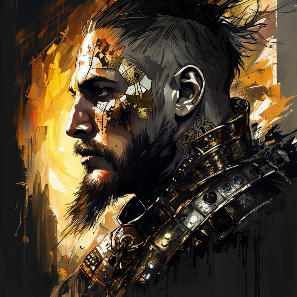 Gothic Dark Fantasy Portrait in Sunlight