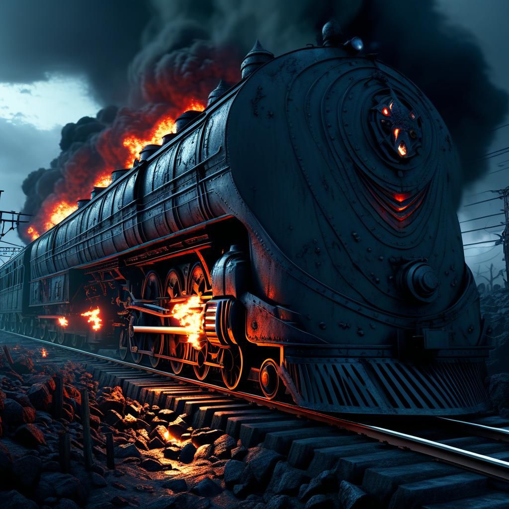 Devils Train from Hell: Dark Fantasy Concept Art