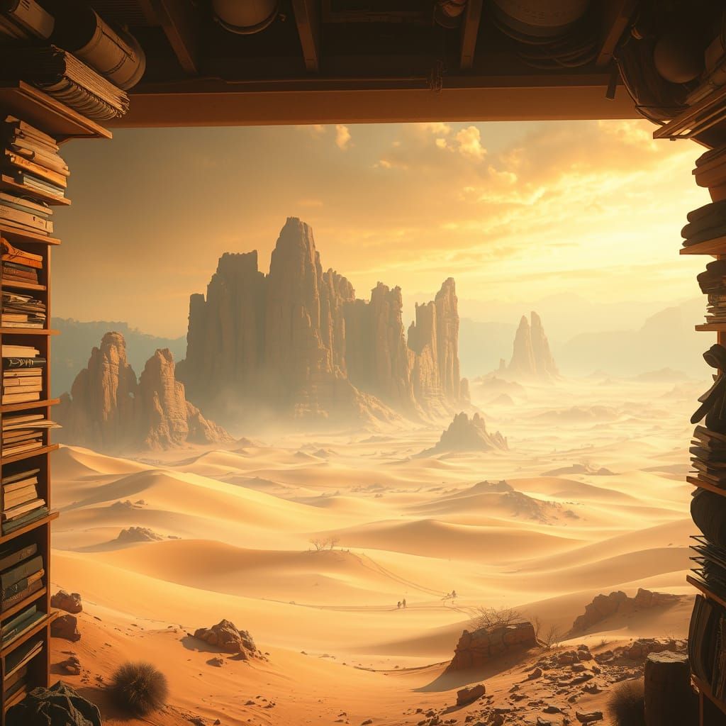 Mystical Desert Hidden Inside a Cluttered Closet