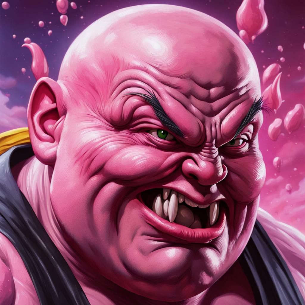 Hyperrealistic Jack Black as Majin Buu