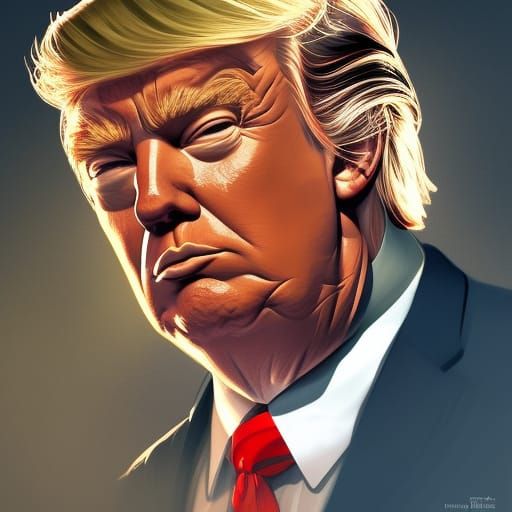 Hyperdetailed Portrait of Donald Trump by Rutkowski