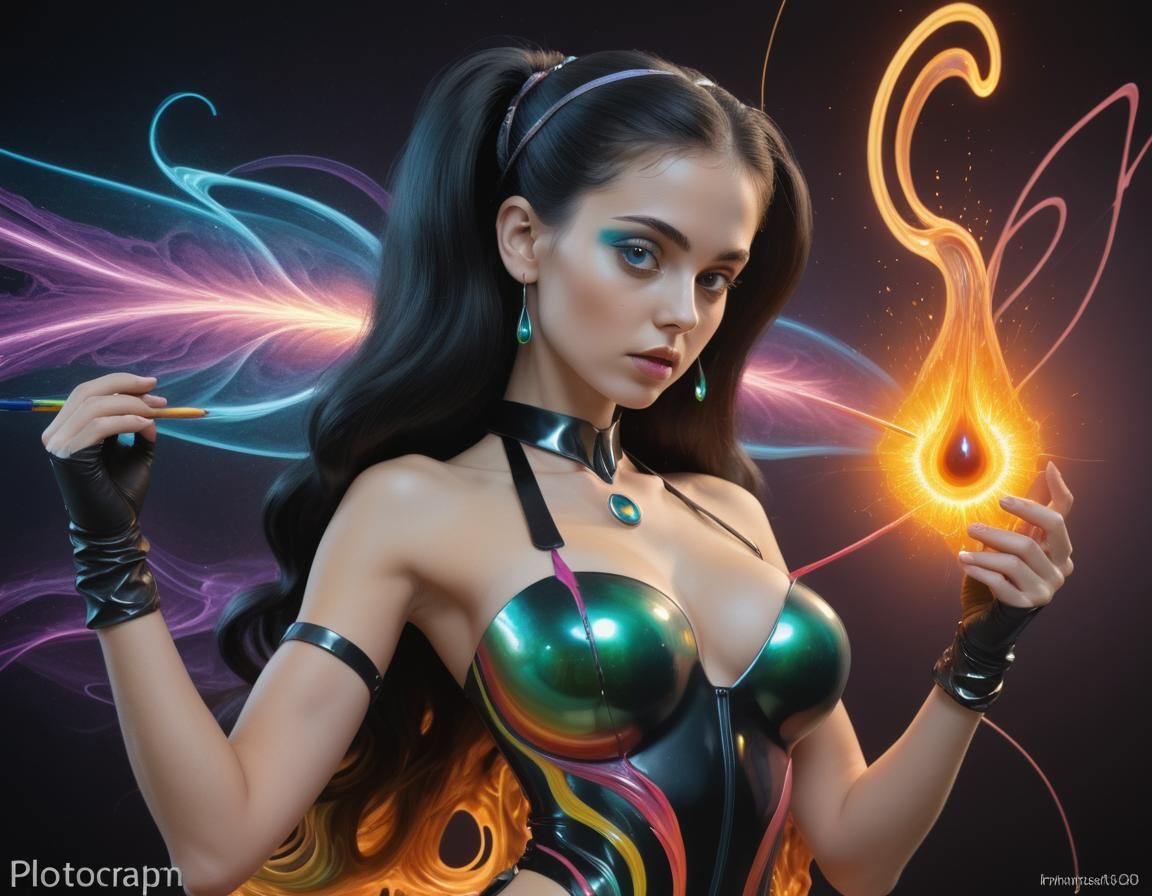 Surreal Liquid Magnetite with Pleated Texture