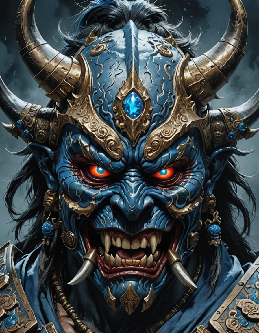 Samurai Oni mask