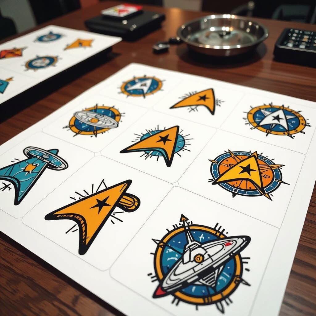 Star Trek Symbols on Tattoo Flash Sheets