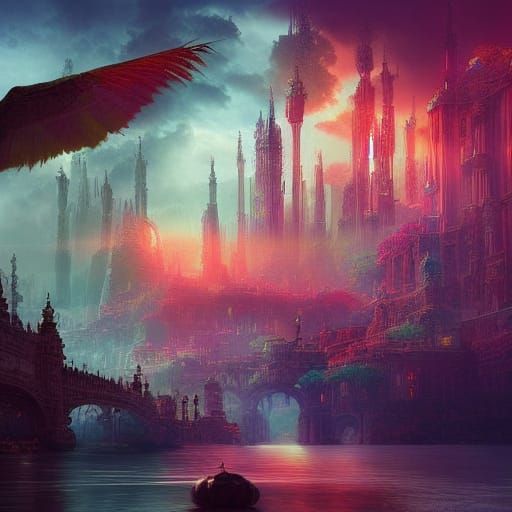 Brilliant Colors in Epic Digital Matte Painting