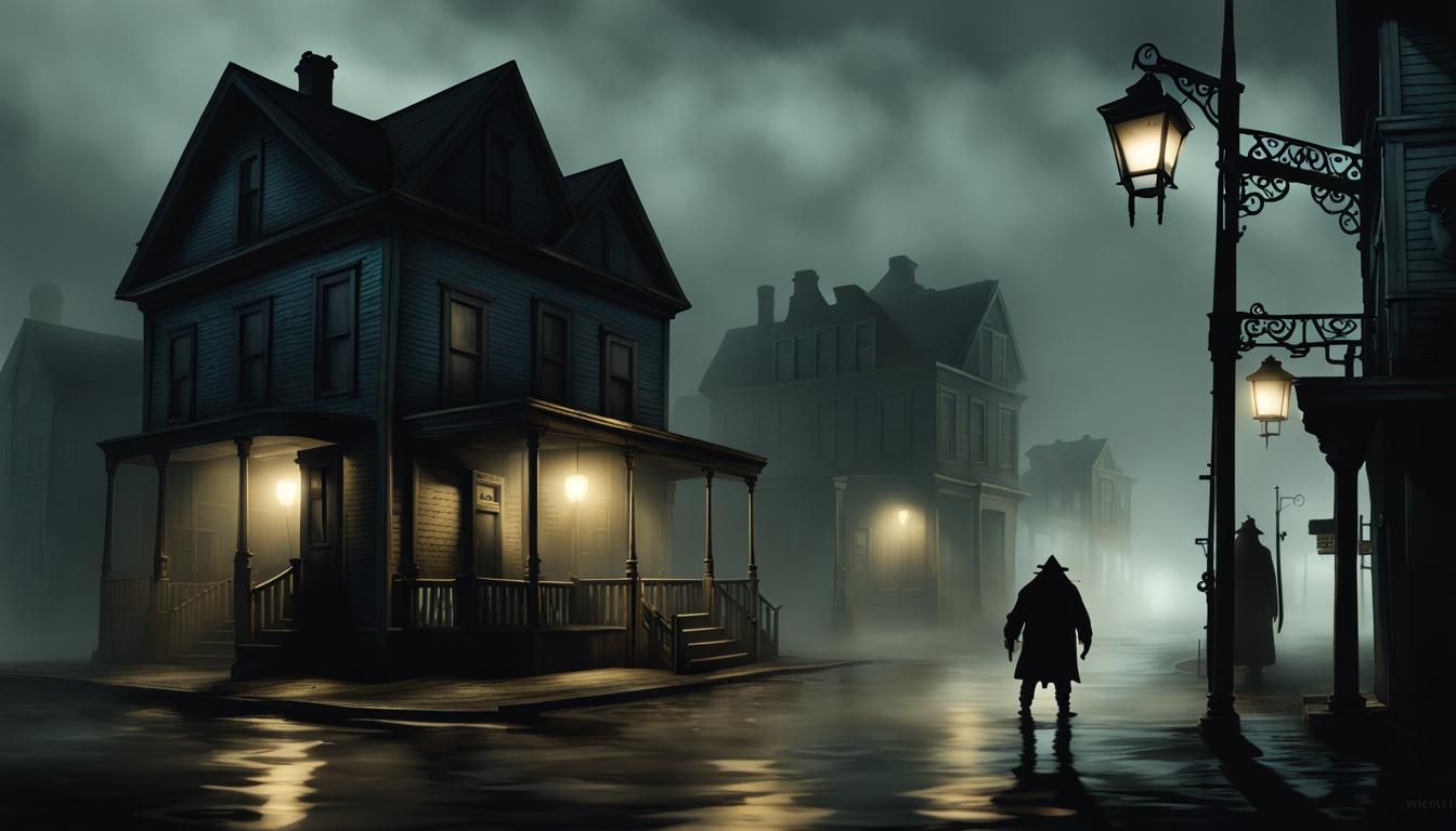 Ominous Shadows in Coastal Horror Town of Innsmouth