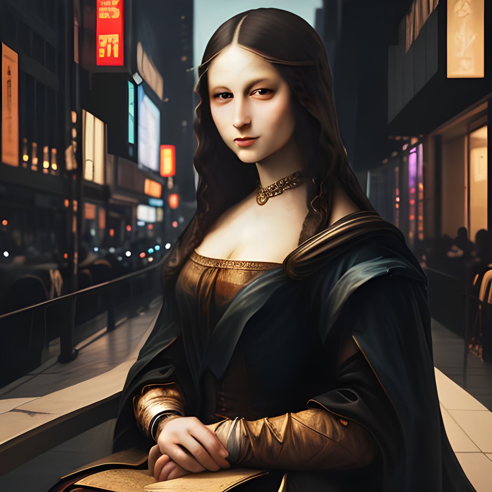 Mona Lisa Reimagined in 21st Century Style