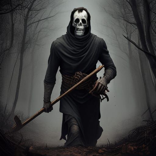 Mysterious Figure Buries a Frightening Burden