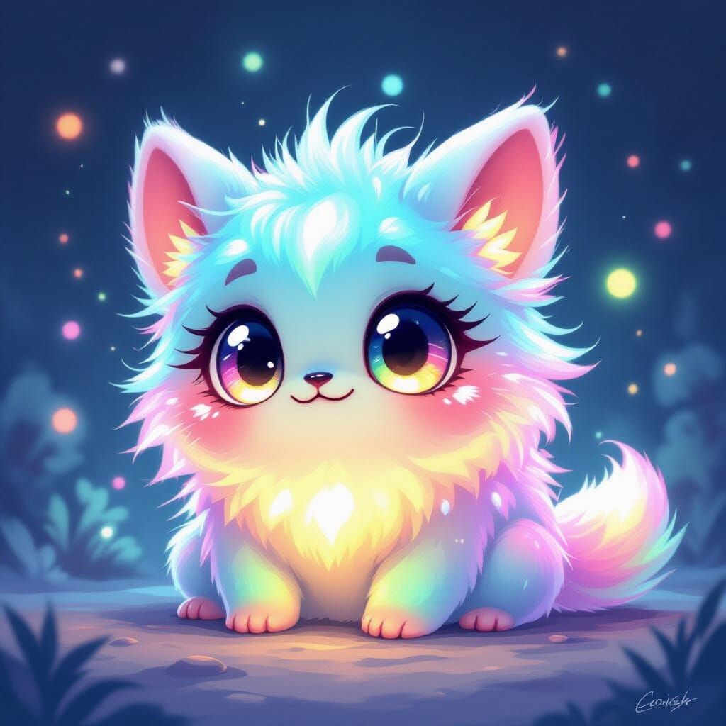 Crazy cute radioactive creature