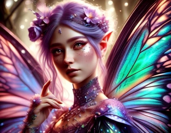 Enchanting Butterfly with Fantasy Elements