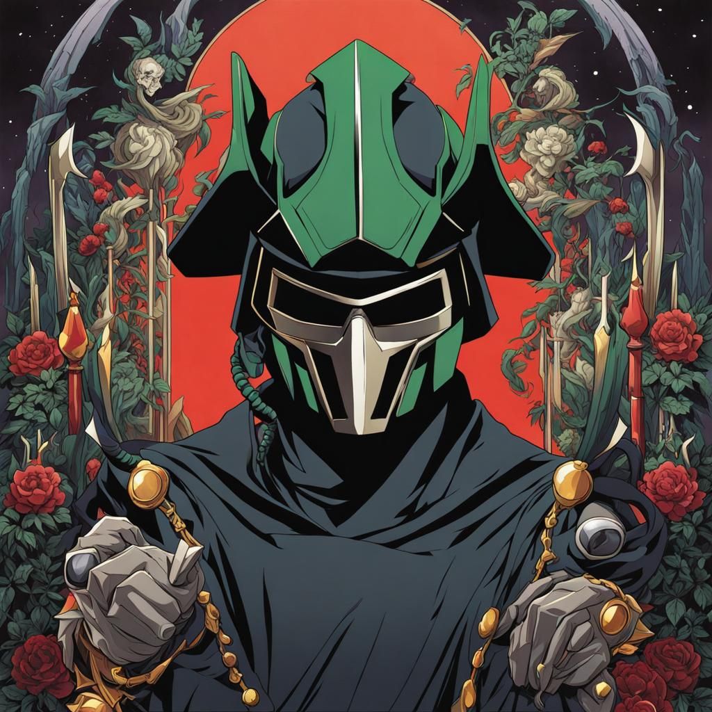 MF Doom Portrait in Anime Style