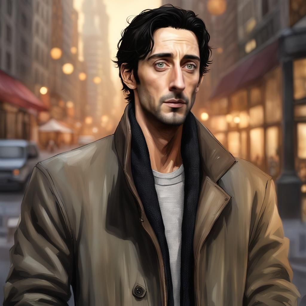 Hyperrealistic Portrait of a Man Resembling Adrien Brody
