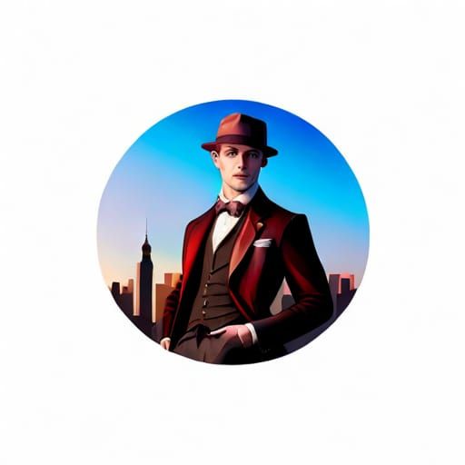 1920's Parisian Man in Hyperrealistic Detail