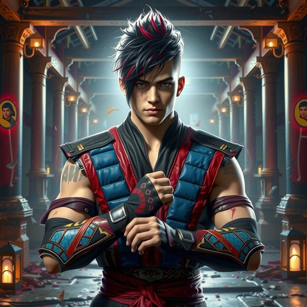 Mortal Kombat Warrior in Modern Monk Attire