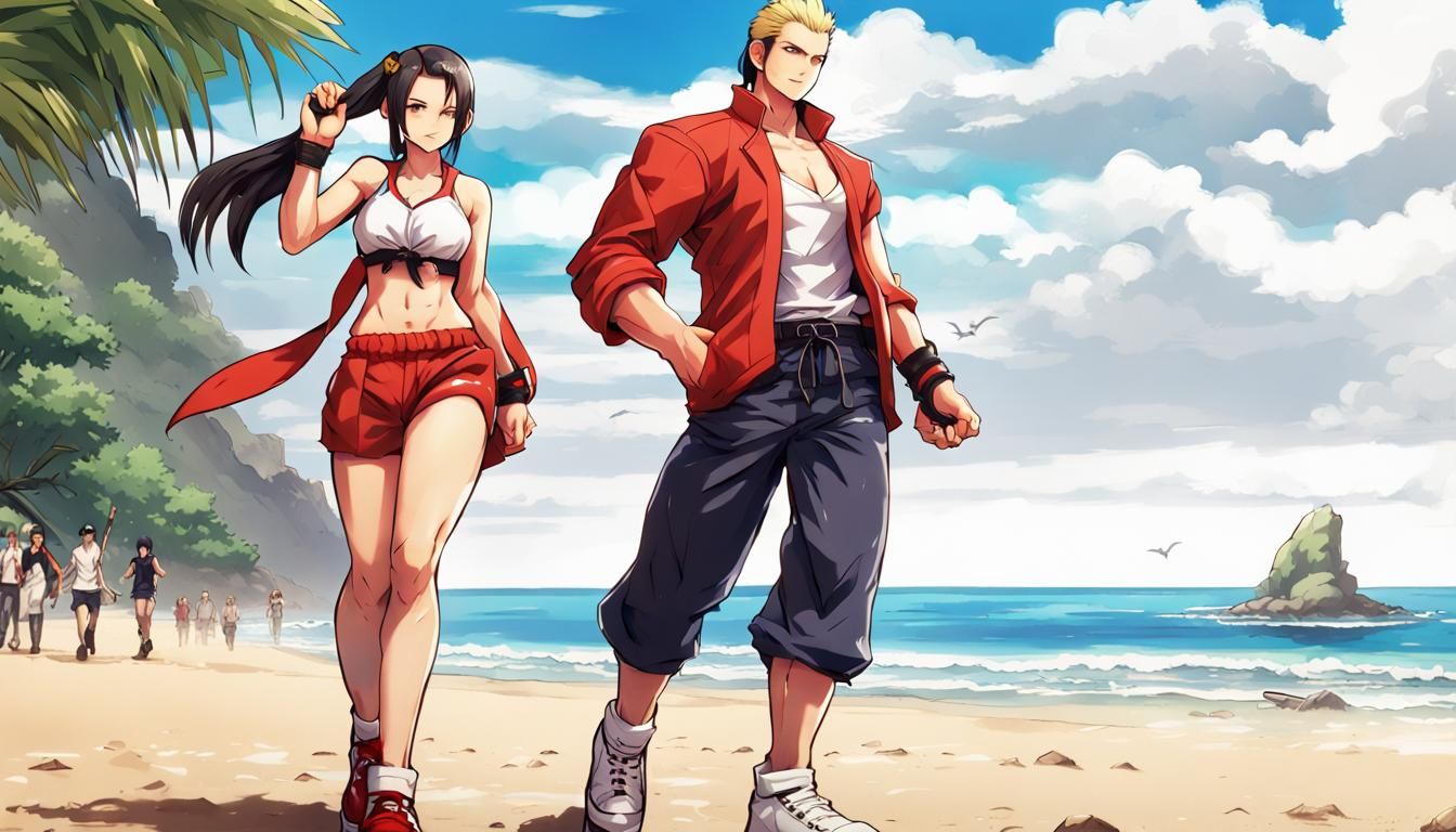 Mai Shiranui and Andy Bogard: Rio Beach Stroll