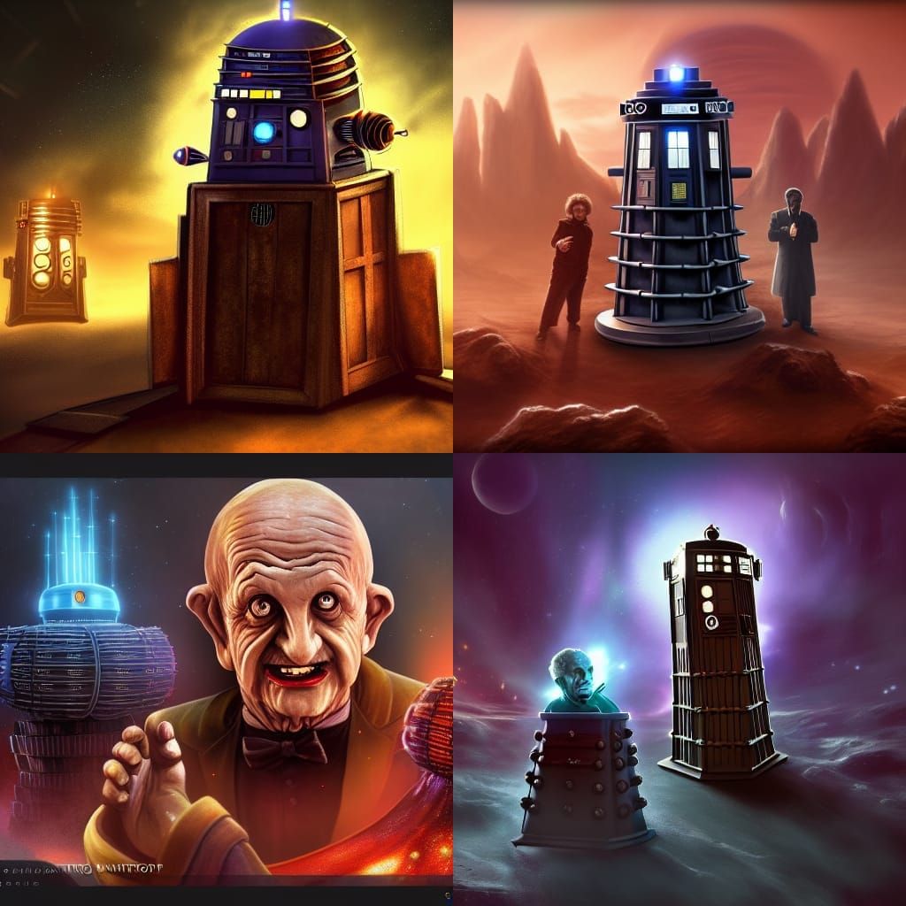 Davros, Creator of the Daleks: Detailed Matte Painting